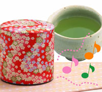 メロディー缶に入った煎茶