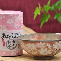 秋桜 ご飯茶碗と煎茶のセット