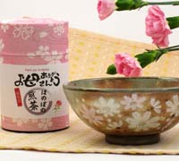 【母の日】秋桜・ご飯茶碗と新茶のセット